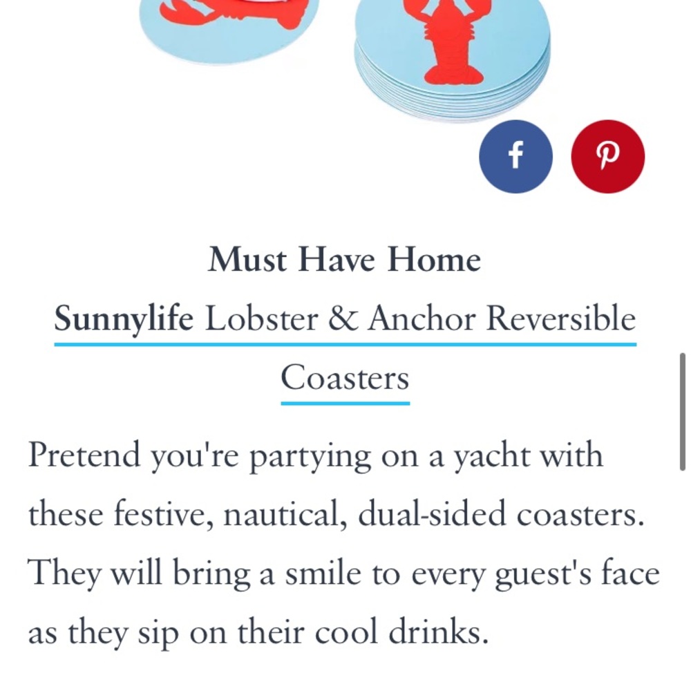 🦞 16 Reversible ‘SunnyLife’ Coasters - Picture 8 of 8
